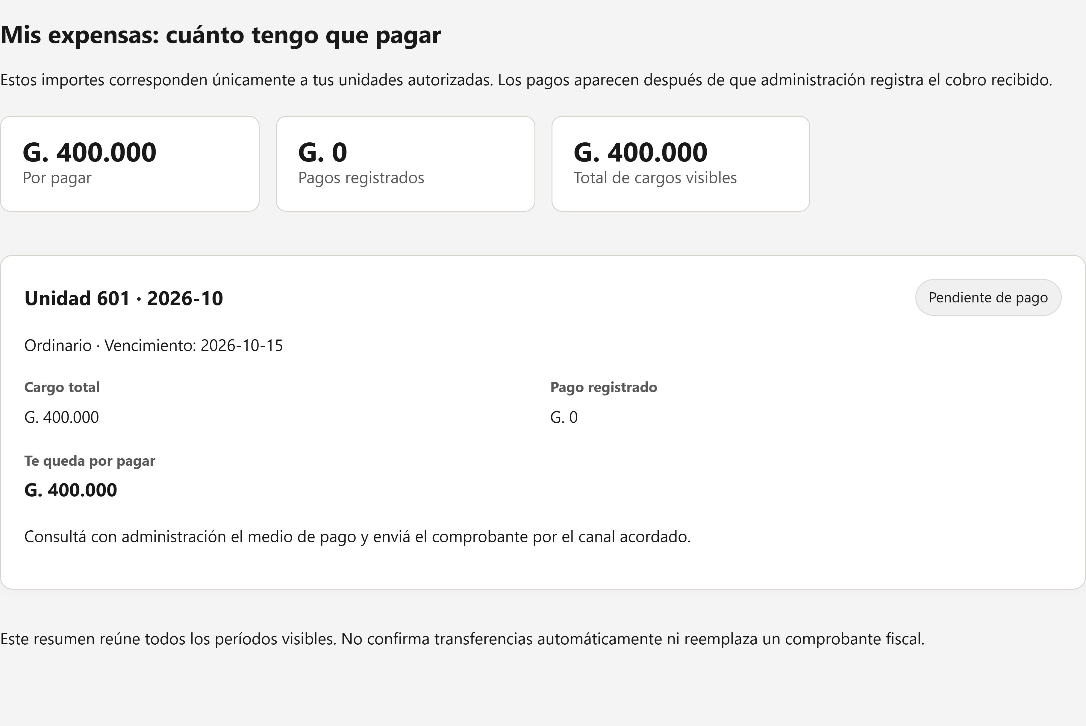 Captura real: El residente también encuentra su cargo.