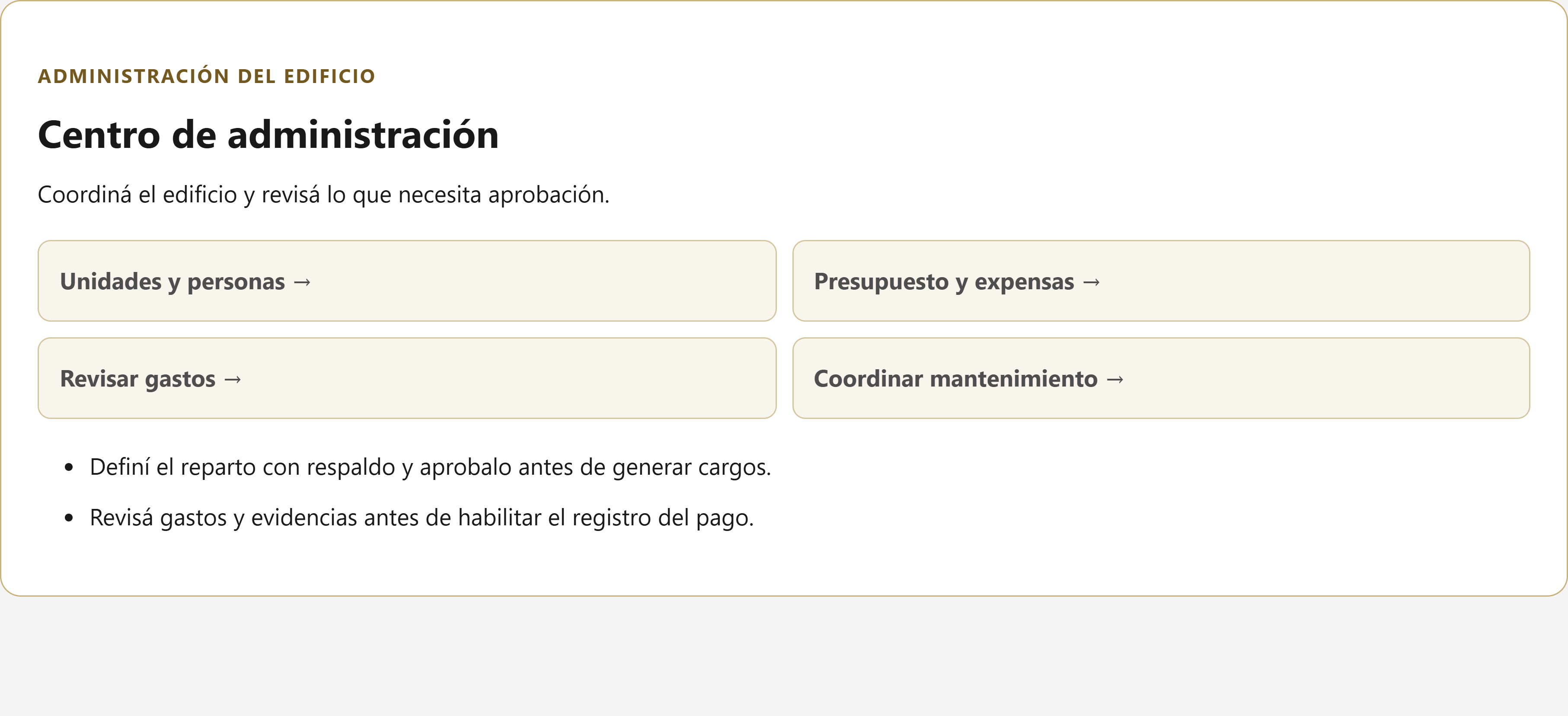 Captura real de la vista de Administración en el módulo de edificios con datos de demostración